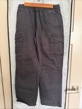 PacSun Black Cargo Pants with Drawstring Waist